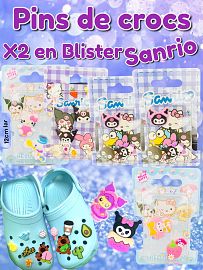 Pins de Crocs Sanrio x2 En Blister