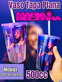 Vaso Tapa Plana con Sorbete con Sorbete Maria Becerra 500cc
