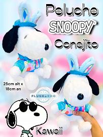 Peluche Premium PLUSHAROO 2024 Snoopy Conejito Kawaii 25cm 