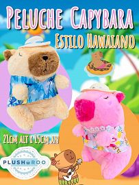 Peluche Premium PLUSHAROO 2025 Capybara Hawaiano