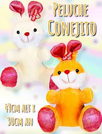 Peluche Conejito orejas paradas 49cm 