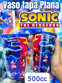 Vaso Tapa Plana con Sorbete Sonic 500cc
