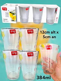 Set Vasos de Vidrio x4 FNG 384ml