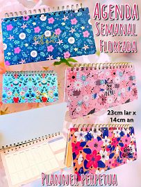 Agenda Semanal Floreada Perpetua Planner 