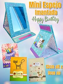 Mini Espejo Imantado Happy Birthday