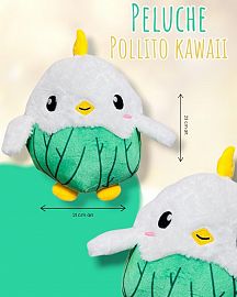 Peluche Pollito Kawaii 23cm 