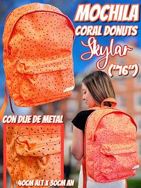 Mochila Coral Donuts Skylar (