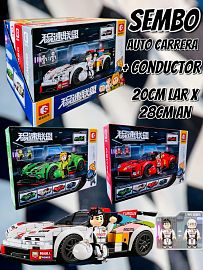 Sembo Auto de Carrera + Conductor Famous Car