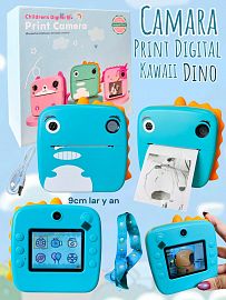 Camara Print Digital Kawaii Dino