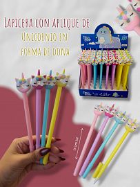 Lapicera Con Aplique de Unicornio en forma de dona