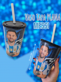 Vaso Tapa Plana con Sorbete Messi