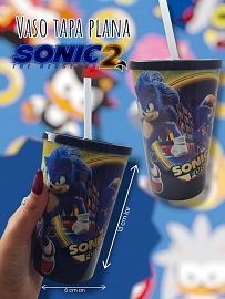 Vaso Tapa Plana con Sorbete Sonic 2 500cc
