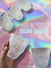 Vaso de Vidrio Perlado Tornasol 260ml