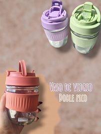Vaso de vidrio Con Doble Pico 400ml