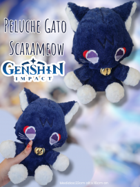 Peluche Gato Scarameow Genshin Impact 