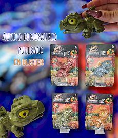 Autito Dinosaurio Pullback En Blister