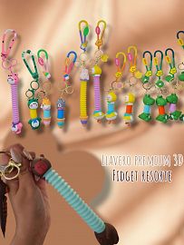 Llavero premium 3D Fidget Resorte Animales