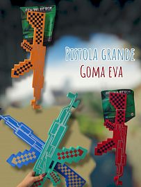 Pistola AK47 Goma Eva MINECRAFT