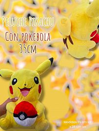 Peluche Pikachu con Pokebola 35cm 