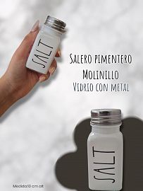 Salero Pimentero Salt And Pepper Vidrio 70ml