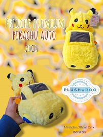 Peluche Premium PLUSHAROO Pikachu Auto 20cm