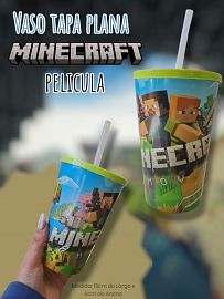 Vaso Tapa Plana Minecraft Pelicula