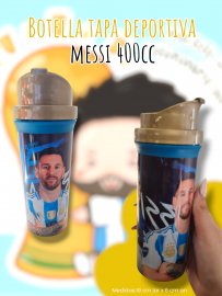  Botella Tapa Deportiva Messi 400cc