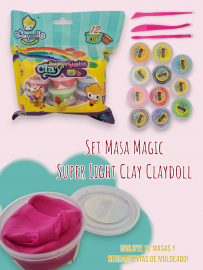 Set Masa Magic Super Light Clay Claydoll 