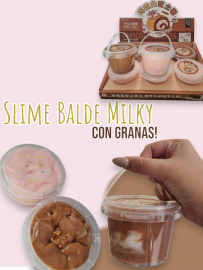 Slime Balde Milky con Granas