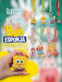 Llaveros Premium De Goma Bob Esponja