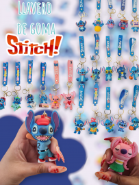 Llaveros Premium De Goma Stitch Surtido