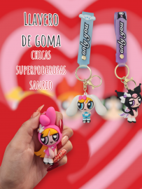 Llaveros Premium De Goma Chicas Superpoderosas Sanrio
