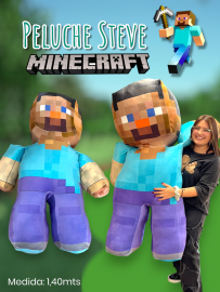 Peluche Gigante Steve Minecraft 1,40 mts