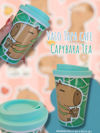 Vaso Tapa Cafe Capybara Tea 290cc