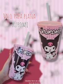 Vaso Tapa Plana Kuromi 
