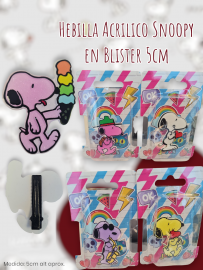 Hebilla Acrilico Snoopy en Blister 5cm