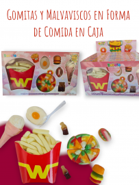 Gomitas y Malvaviscos en Forma de Comida en Caja 