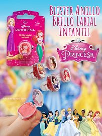 Blister Anillo Brillo Labial Infantil Disney Princesa