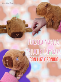 Pulsera Magica Peluche Capybara con Luz y Sonido 